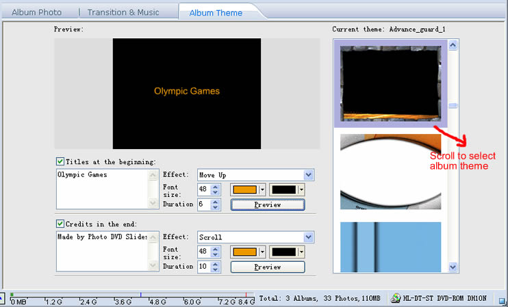 DVD slideshow, DVD Slideshow software, burn photo to dvd.