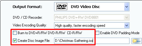 Save photo slideshow as ISO image