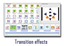 Transition effects on demo of DVD Photo Slide Show Maker software