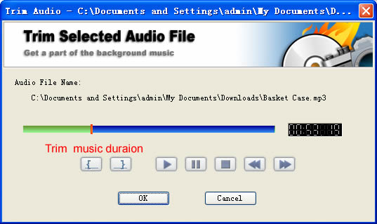 trim music to fit photo slideshow